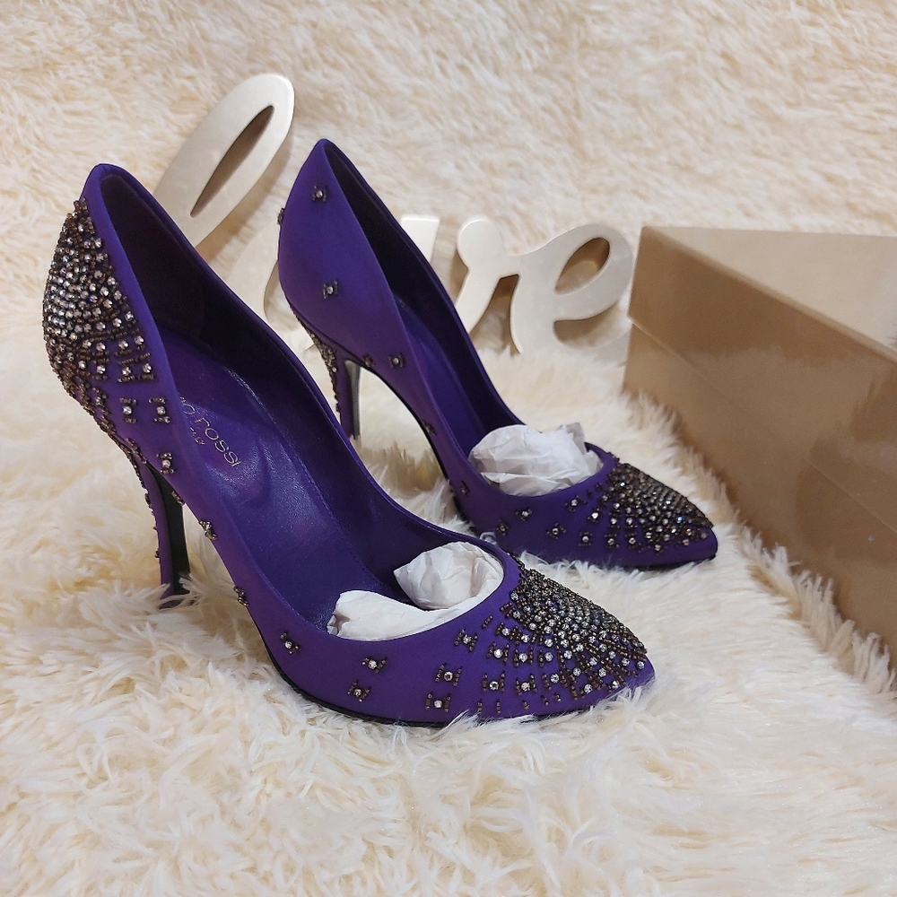 Sergio Rossi Women Jewel Studded High Heels / pumps size 37.5